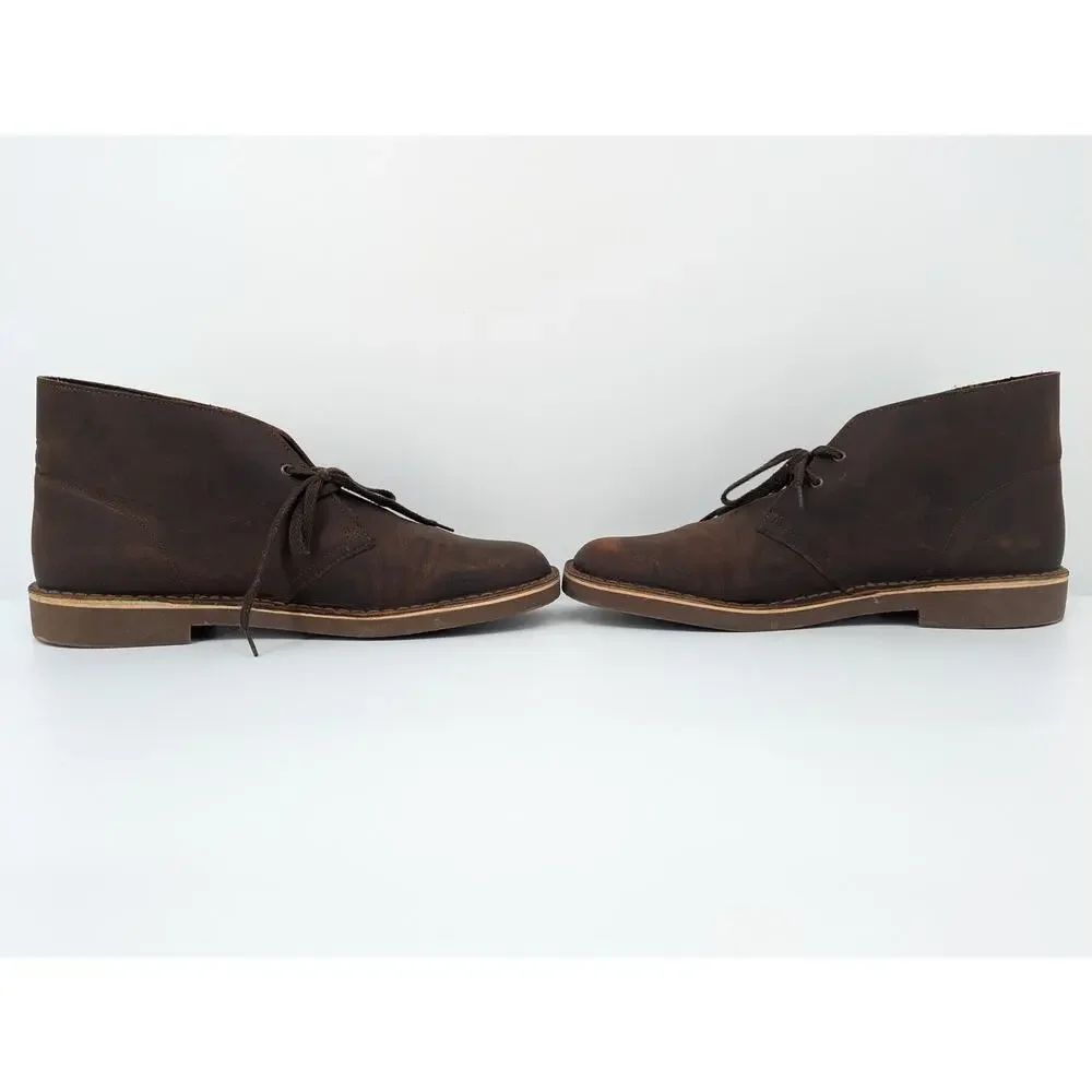 Clarks Desert Boots Mens Size 12 Brown Leather Chukka Shoes Versatile Classic